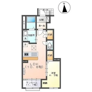 ルーベンス城東【1階】の間取り