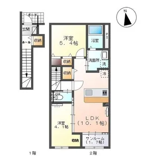 ルーベンス城東【2階】の間取り