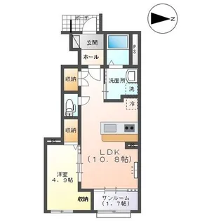 富山県富山市高木西【アパート】の間取り