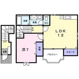 富山県高岡市上北島【アパート】の間取り