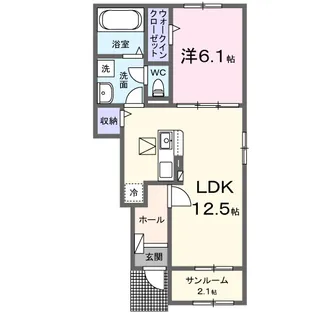 富山県富山市金泉寺【アパート】の間取り