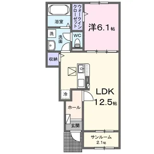 富山県富山市金泉寺【アパート】の間取り