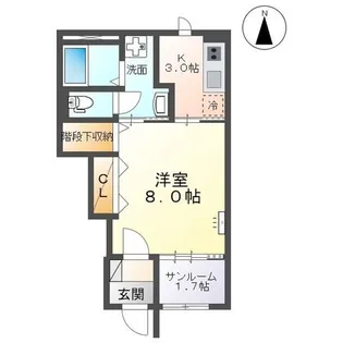 アジュール【1階】の間取り