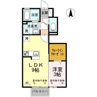富山県砺波市平和町【アパート】の間取り
