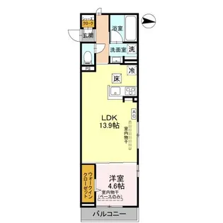 富山県富山市元町1丁目【アパート】の間取り