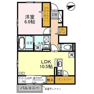 にゅうまごびれっじⅢ A棟【1階】の間取り