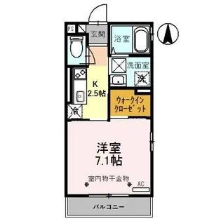 コーポ雅【1階】の間取り