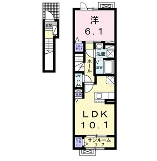 富山県高岡市角【アパート】の間取り