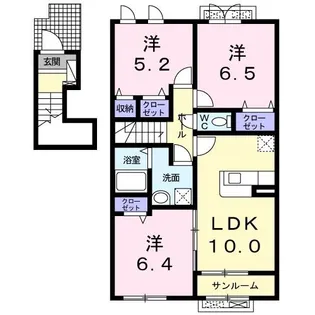 富山県高岡市野村【アパート】の間取り