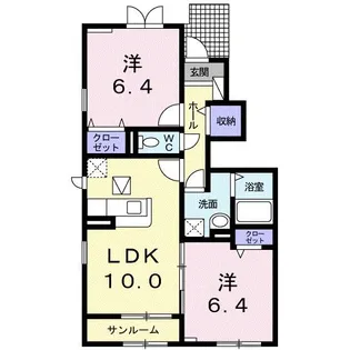 富山県高岡市守護町1丁目【アパート】の間取り