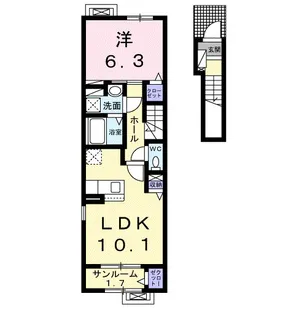 富山県高岡市角【アパート】の間取り
