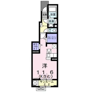 富山県高岡市角【アパート】の間取り