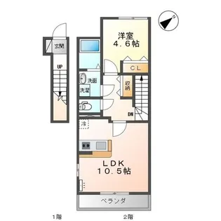 カナロアⅠ【2階】の間取り