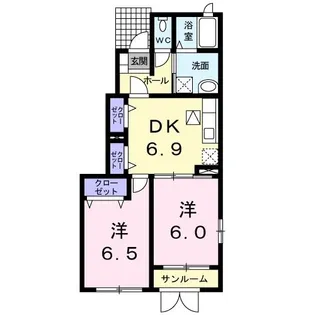 富山県氷見市鞍川【アパート】の間取り