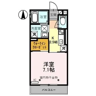 富山県射水市三ケ【アパート】の間取り