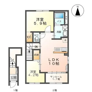 SORA【2階】の間取り