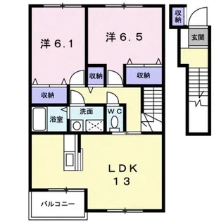 レ・パラッツオⅠ【2階】の間取り