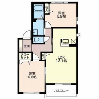 メゾン エルピス【2階】の間取り