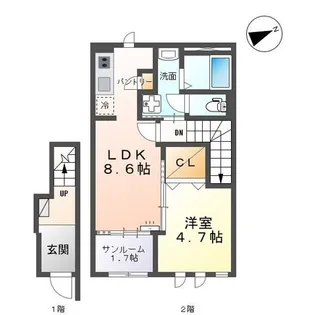 プロスパークⅠ【2階】の間取り