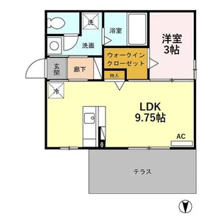 ロイヤルガーデン砺波Ⅱ B【1階】の間取り