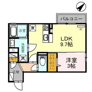 富山県小矢部市芹川【アパート】の間取り