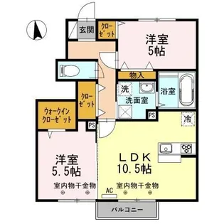 セジュール・エー B棟【1階】の間取り