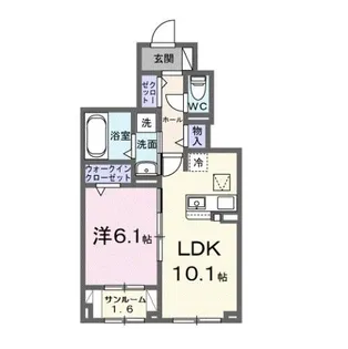リヒトミューレ【1階】の間取り