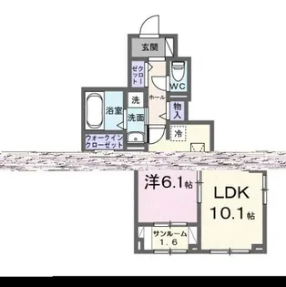 富山県富山市千代田町【アパート】の間取り