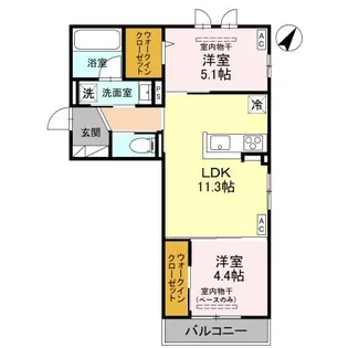 富山県富山市婦中町下轡田【アパート】の間取り