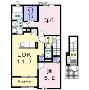 マウントック・フェザント【2階】の間取り
