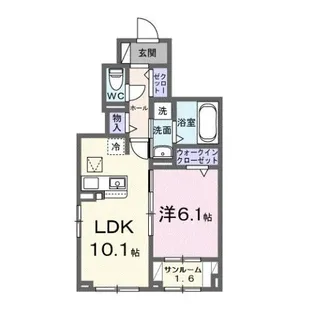 リヒトミューレ【1階】の間取り