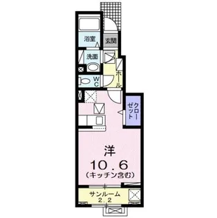 ヴィラージュ・ツボノⅢ【1階】の間取り