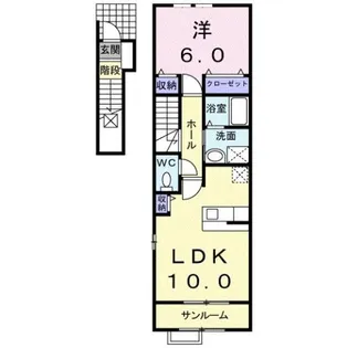 グラースⅡ【2階】の間取り