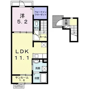 ノムラ・シュロスA【2階】の間取り