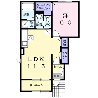 サラールⅢ【1階】の間取り