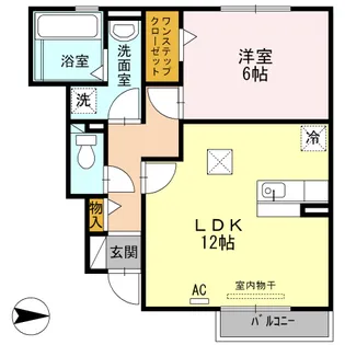 アヴァンセ城山【1階】の間取り