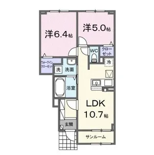 ディーテラス Ⅱ【1階】の間取り
