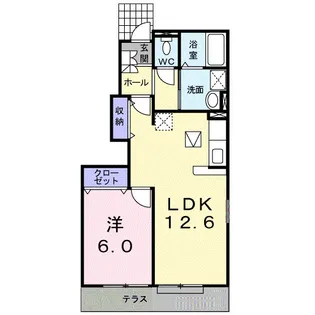 メゾン ファミーユⅠA【1階】の間取り