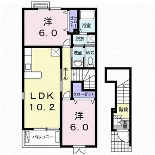 オレンジフラットⅢ【2階】の間取り