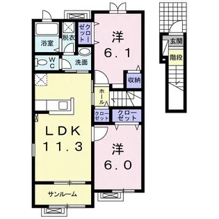 アッシュ10【2階】の間取り
