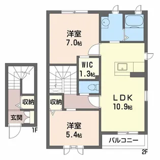 カーサレジオ【2階】の間取り
