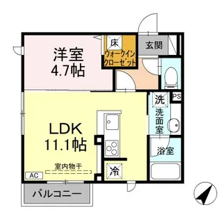 D-Grande下轡田 E【1階】の間取り