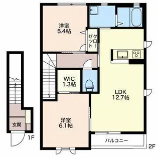 フェリックス−S【2階】の間取り
