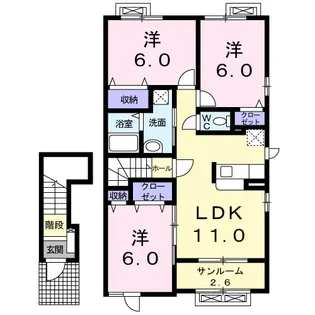 インフィニティーC【2階】の間取り