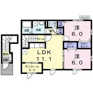 サニー ヴィレッジ【2階】の間取り