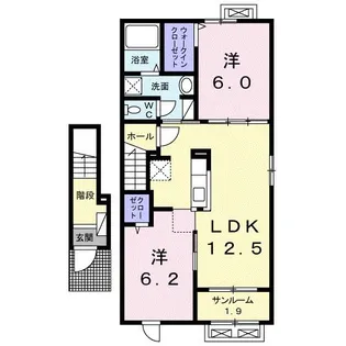 リバーサイドⅡ【2階】の間取り