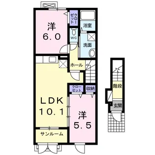 アルバⅣ【2階】の間取り