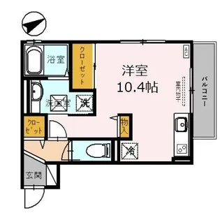 ラ・シャンブル【1階】の間取り