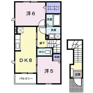 カ−サ・アバンツァ−ト【2階】の間取り