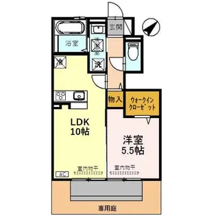 メゾン ル ヴェール【1階】の間取り